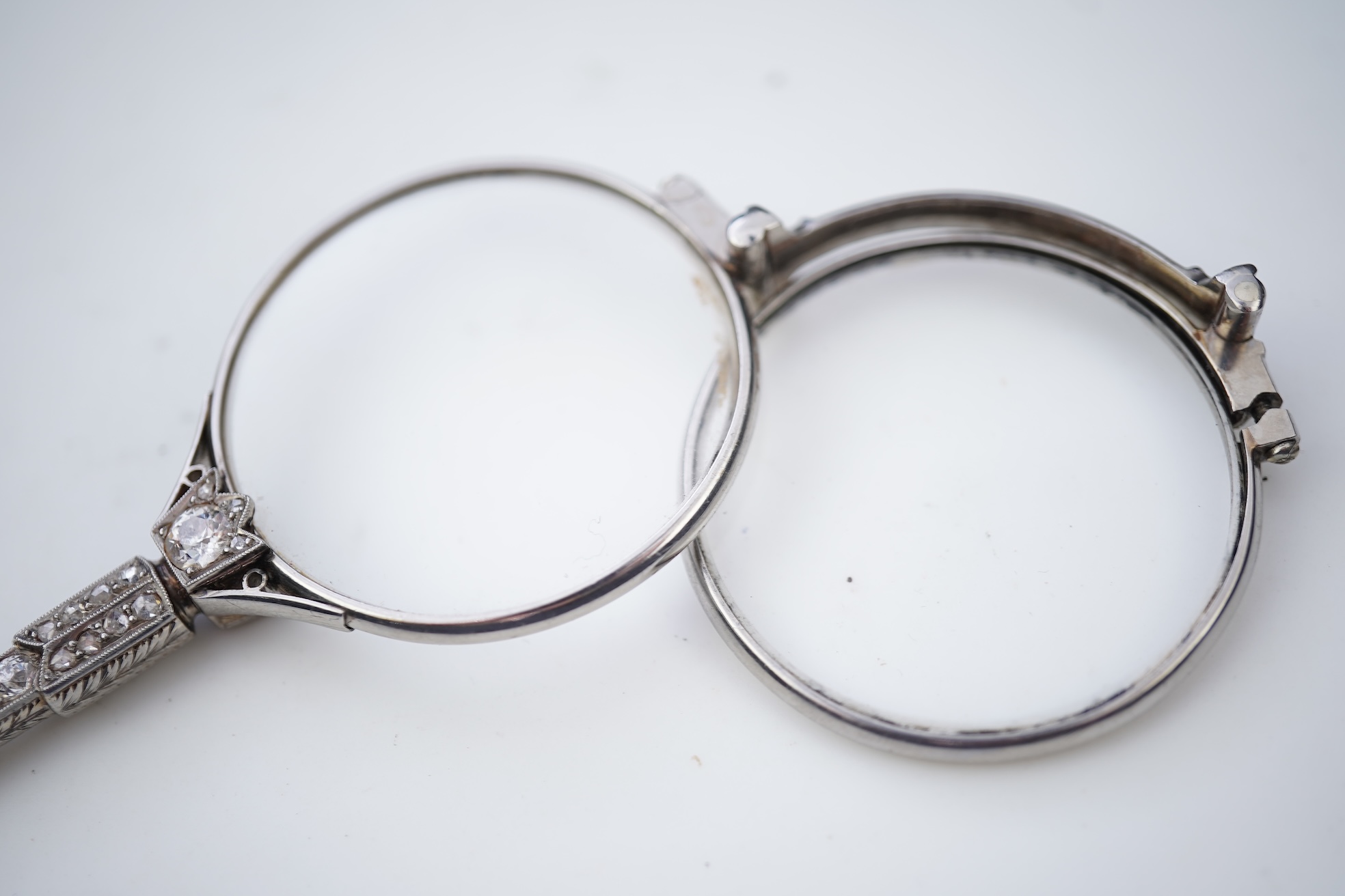 A diamond lorgnette, circa 1920